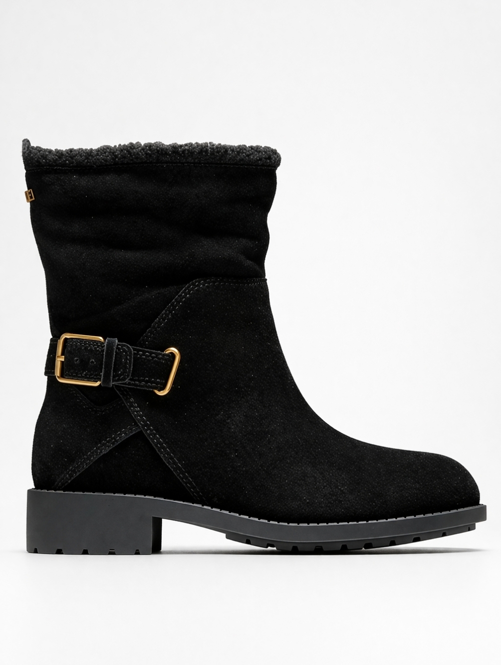 Cole Haan Quiana Waterproof Bootie Black Suede Boots